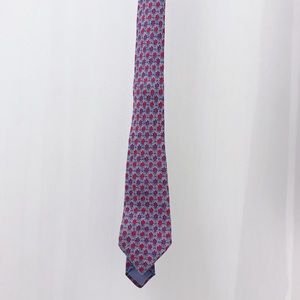 Hermes Leaves Pattern Silk Necktie 7072 TA